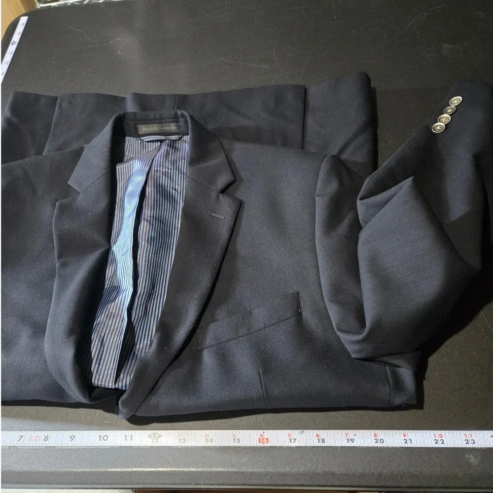 Calvin Klein Mens Wool Blend Suit Jacket Blazer 38R Quiet Luxury Business Formal